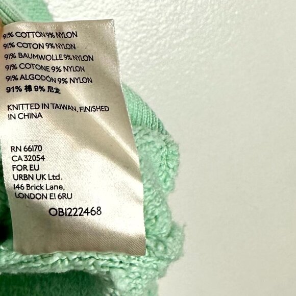 FREE PEOPLE Found My Friend Bouclé Pullover in Misty Jade Size Small - Picture 6 of 10